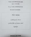 MENU LIDDINGTON